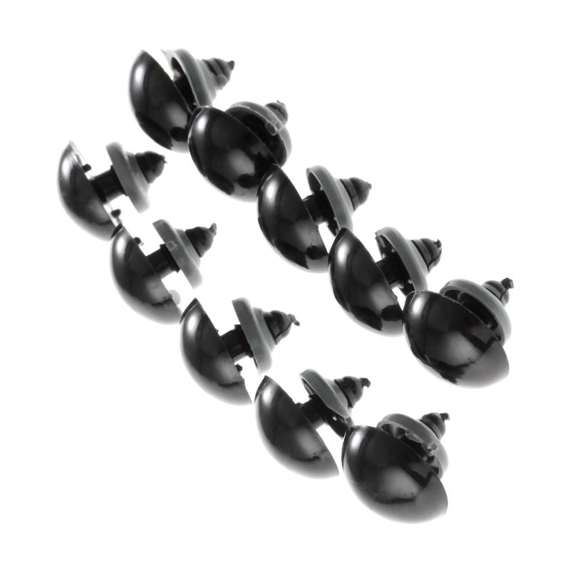 dophee 60Pcs Black Plastic Safety Eyes with Washers, Craft Eyes, for Crochet, Puppet, Plush, Stuffed Animals Making, 20mm - Image 1